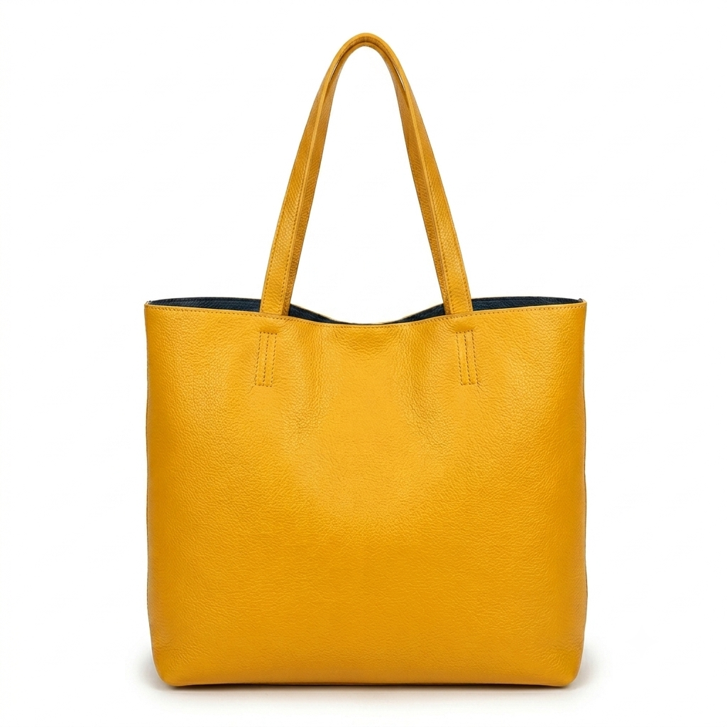 Bolso Grande Sintético Reversible Tote con 2 Asas Largas + Bolsito Bandolera Extra