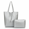Bolso de Hombro Sintético con Cierre de Cuerdas+Bolsito Extra con Cremallera